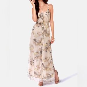 NWT Costa Blanca Juliette Chiffon Floral Print Maxi Dress